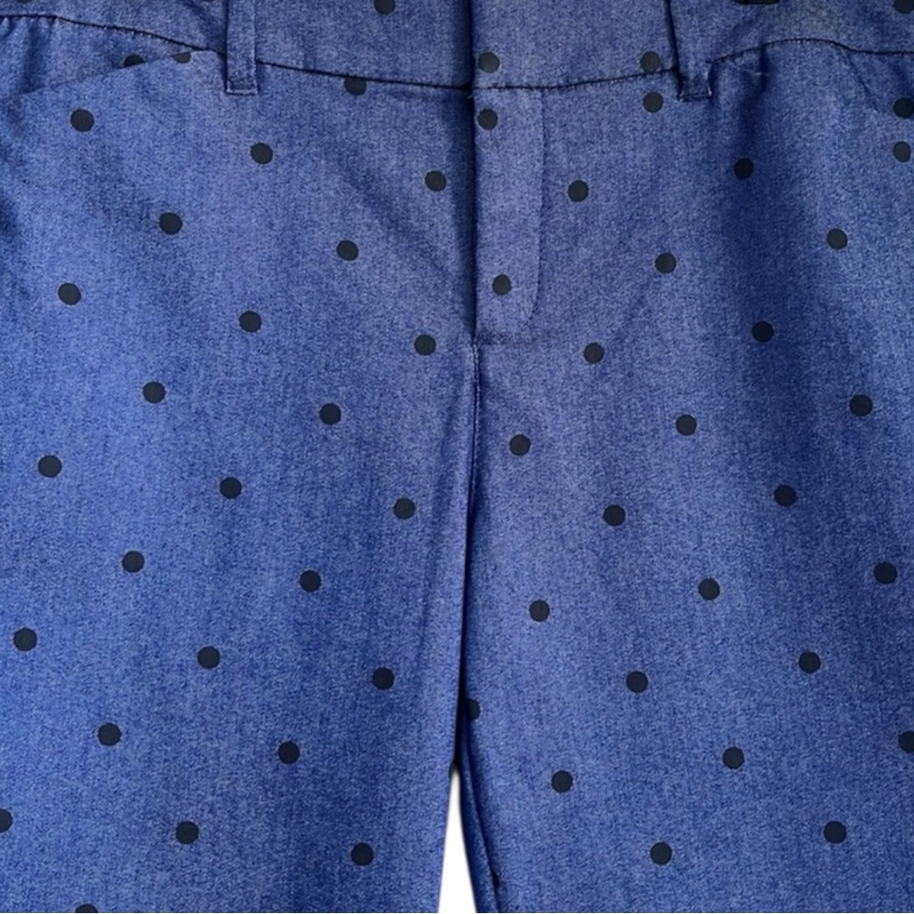 OLD NAVY Pixie Polka Dot Ankle Pants in Blue w/ Black Dots Size 6 -- NWT - Picture 7 of 12